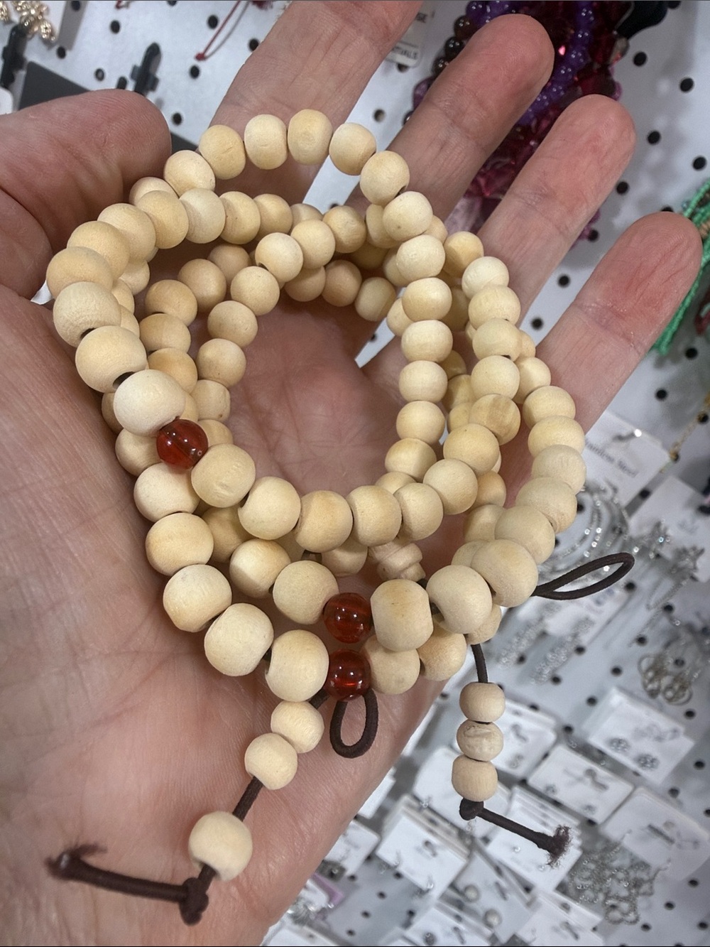 108 6mm Prayer Bead Sandalwood Meditation bracelet mala necklace wood